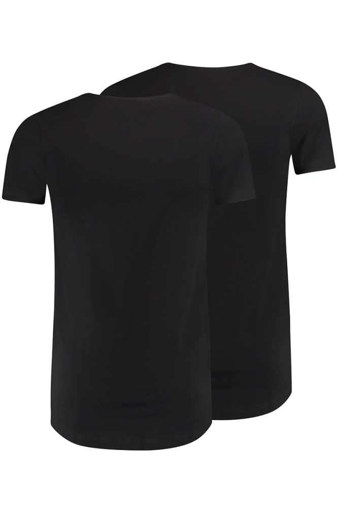 DEN BOSCH V NECK 2PACK ZWART
